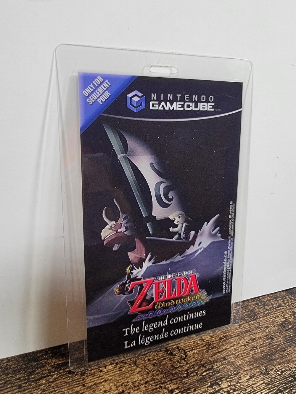 2003 Nintendo Zelda The Wind Waker Gamecube GameBoy Store Advertising Promo Card